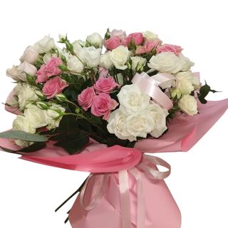 Buchet pastel cu miniroze
