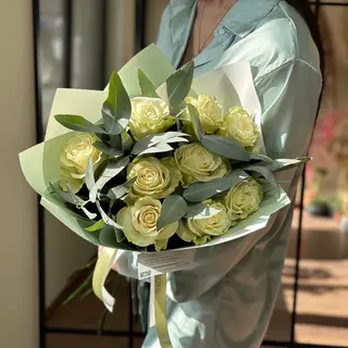 White Mondial With Eucalyptus 