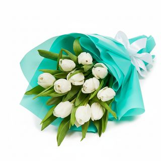 Букет білих тюльпанів