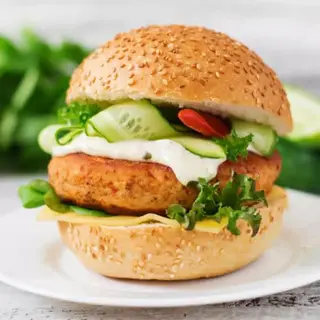 Chicken and cheese burger