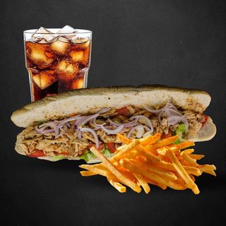 Gyros meni 2 - Pileći gyros u velikom hljebu