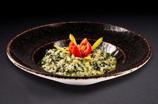 Ризото със страчатела и спанак