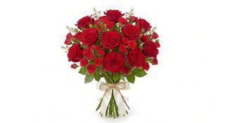 Bouquet rose e roselline rosse