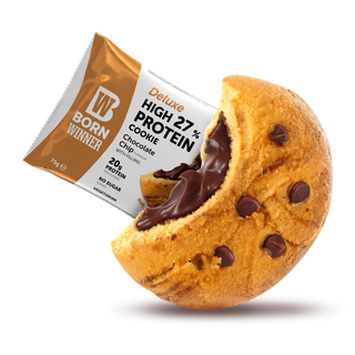 Born Winner პროტეინის ორცხობილა დელუქსი ჩოკო ჩიფსი 75გ.