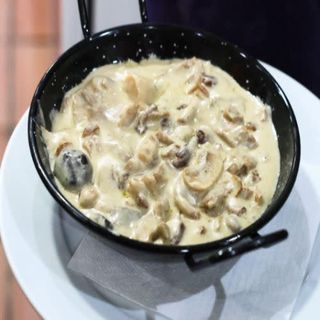 Setas A La Crema Con Jamón