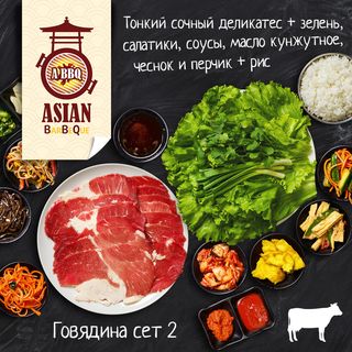 Сет №2 (говядина) - Грудинка с жировой прослойкой в нарезке слайсами 