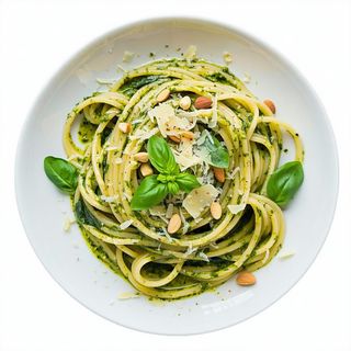 Spaghetti con Pesto Verde