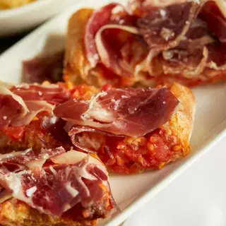 Jamón Ibérico con pan de cristal