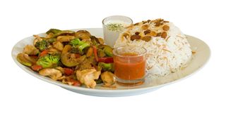 Plato de salteado de pollo