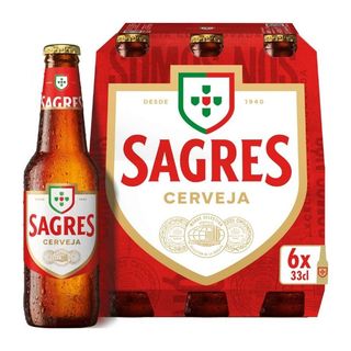 6x Cerveja Sagres 33cl (5,0% Vol.)