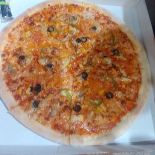 Shrimp pizza.