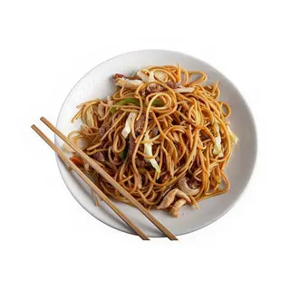 49.Fideos chinos con tres delicias