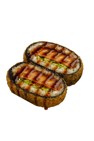 Sushi burger z łososiem