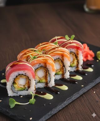 2.Rainbow roll