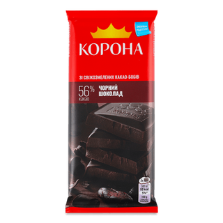 Шоколад чорний «Корона» без добавок (85г)