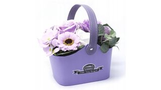 Mały Lawendowy Bukiet Mydlany w koszyku