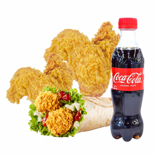 1 Rouleau De Poulet & 2 Morceaux De Poulet & 1 Cola