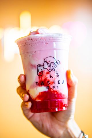 Leche de fresa con mochi (700 Ml.)