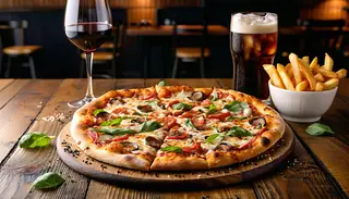 Menù pizza con patatine e bibita