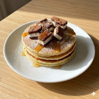 Pancake al Kinder Fetta al latte