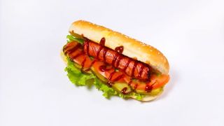 Ход-дог с сырным соусом 