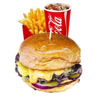 MEAT & BUN DOUBLE CHEESE BURGER MENU