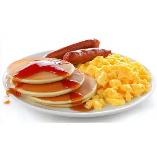 5 Pancakes + Scrambled Egg + 2 Sausages