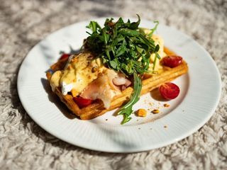 Вафлі картопляні  з беконом