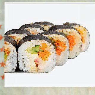 КимПаб с омлетом и крабовой палочкой