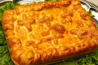 Пирог с курицей и моцарелла 