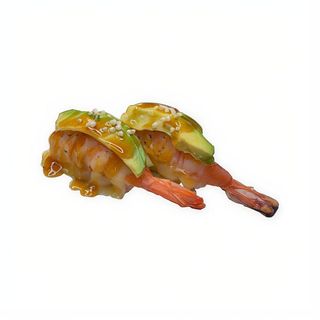 NIGIRI GAMBAS FLAMEADAS AGUACATE (2u)