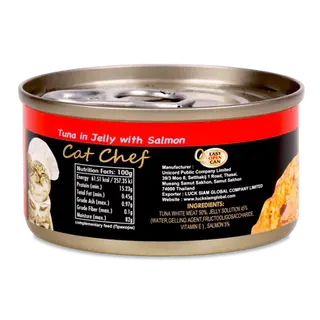Корм для котів Cat Chef тунець з лососем у желе (80г)