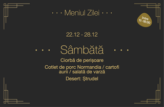Meniul zilei Sambata
