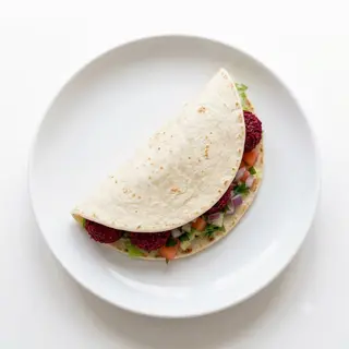 Tacos De Falafel De Remolacha
