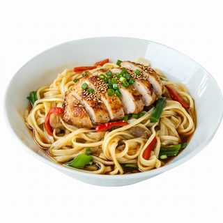 Fideos Fritos Con Pollo