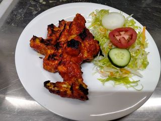 Chicken Tikka + Chips OR Naan