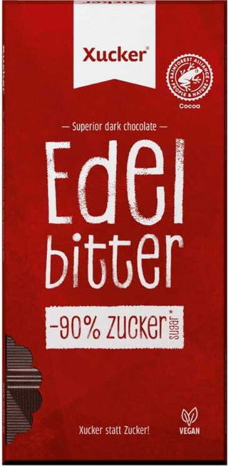 Czekolada gorzka 75% kakao z ksylitolem bez dodatku cukru 80g Xucker