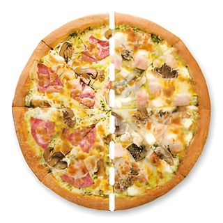Пицца "Ветчина с грибами+куриная"