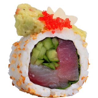 Тунець з філе білої риби в кунжуті з мигдалем(250г/8шт)