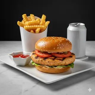 Menu hamburguesa de pollo