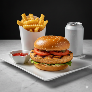 Menu hamburguesa de pollo