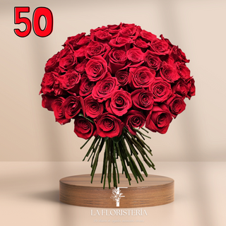 Ramo 50 rosas rojas
