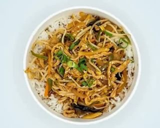 1. Riso con carne di maiale e peperoni