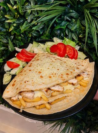 Grilled chicken crepe
