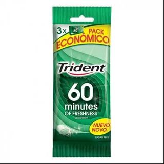 Chicles Sabor Hierbabuena 60 Minutos Triden 3 Paquetes 20 Ud