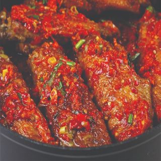 Peppered fried turkey