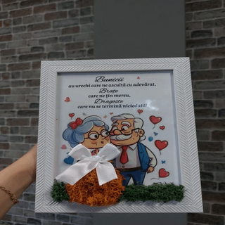 Tablou cu Licheni pentru Bunici model 1 -15x20