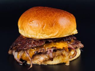 Smash burguer oklahoma Style con patatas 