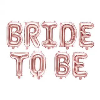 Set Baloane Litere Bride To Be Gold Rose