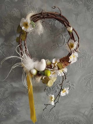 Coroa de Páscoa (Pássaro Branco)